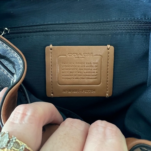 Coach Mini Billie Backpack Rosette Printed Denim With Leather Trim (F57754) - Picture 11 of 16